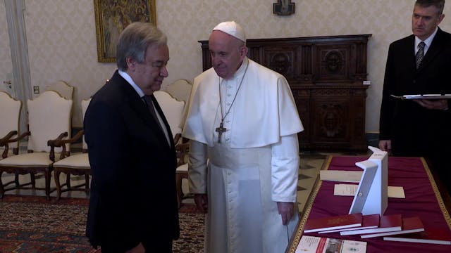 Pope Francis meets with UN Secretary-...