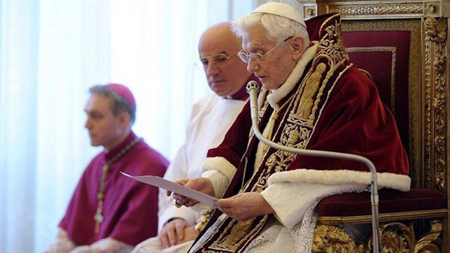 El sábado se cumplen 10 años de la renuncia de Benedicto XVI