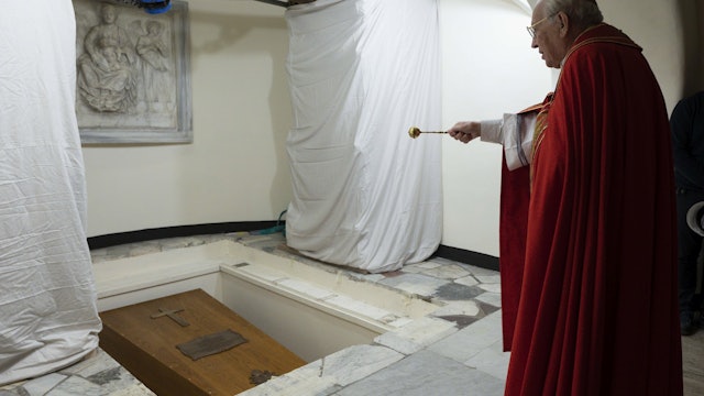 Pope emeritus Benedict XVI's remains interred in the Crypt of the Popes