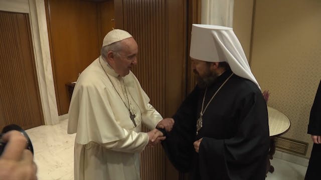 Pope Francis and Orthodox bishop disc...