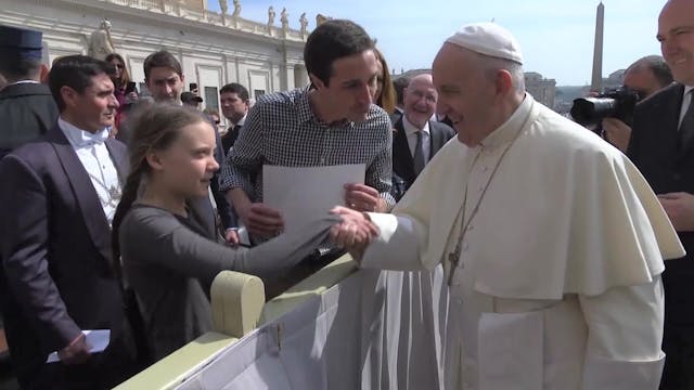 Papa saluda a Greta Thunberg, la acti...