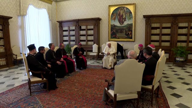 Kazakhstan bishops present pope image...
