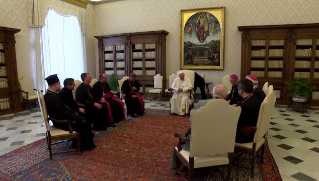 Kazakhstan bishops present pope image...