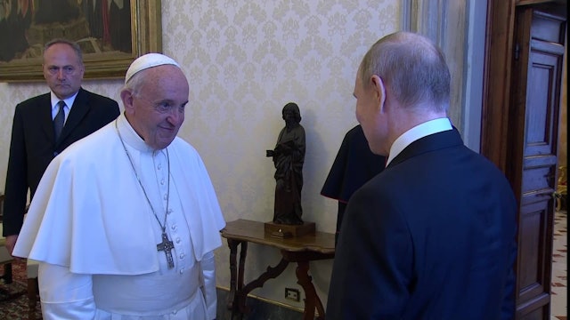July 2019: Pope Francis met with Putin in the Vatican