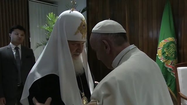 Pope Francis and Patriarch Kirill hol...