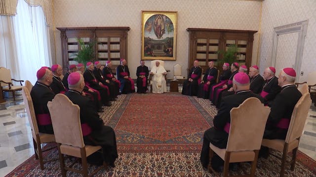 Pope Francis meets with Polish bishops