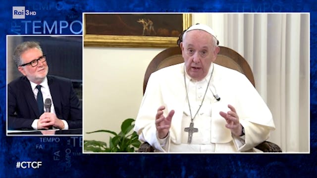 El Papa entrevistado por la televisió...