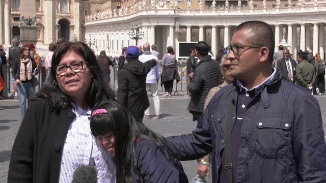 Peruvian family travels to Rome to se...