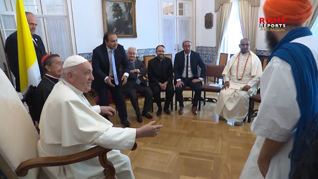 El papa, en un encuentro interreligio...