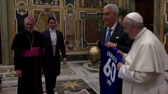 Pope to soccer players: Thank you for...