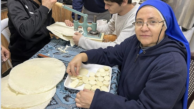 How bread for the Eucharist is made in the war zone in the Gaza Strip