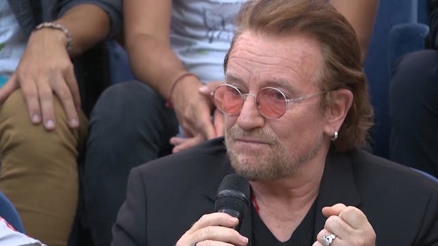 Bono promotes Vatican education initi...