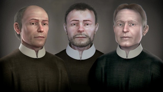 Three martyrs faces finally discovered 400 years after their deaths