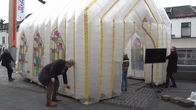 The priest who set up an inflatable church in the Netherlands