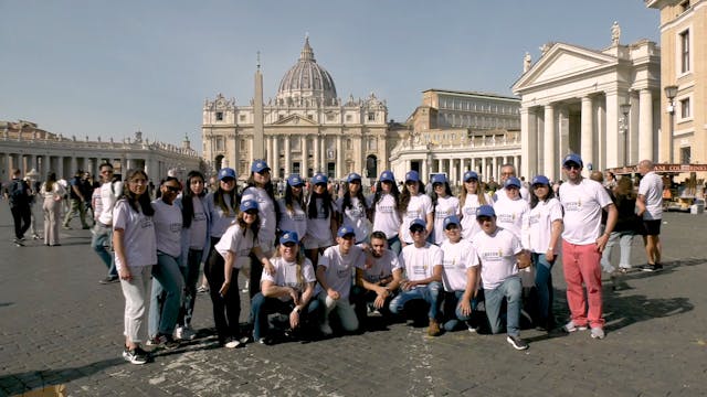 Peregrinos de colegio colombiano le r...