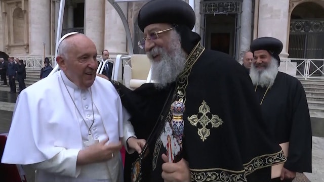 Pope Francis celebrates 50th anniversary of meeting with Coptic Orthodox Pope