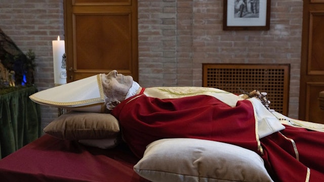 First photos of Pope Benedict XVI lying in state at Mater Ecclesiae monastery