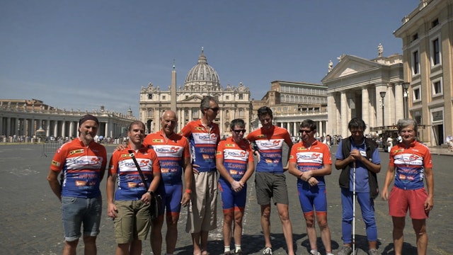 El Papa saluda al “Giro de Italia de Cuidados Paliativos Pediátricos”.