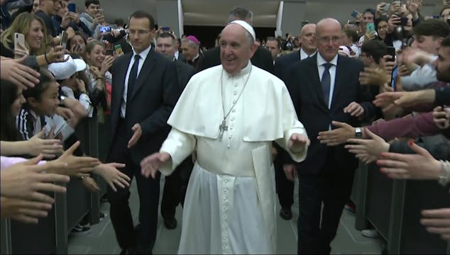 Papa reúne a estrellas del fútbol en ...