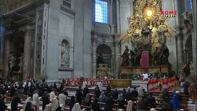 Pope Francis celebrates the Passion o...