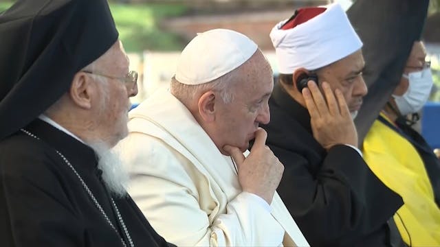 El Papa se reúne con líderes religios...