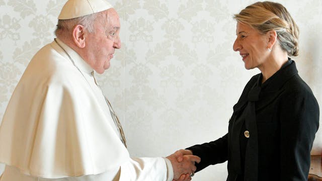 Pope and Spanish vice-president discu...