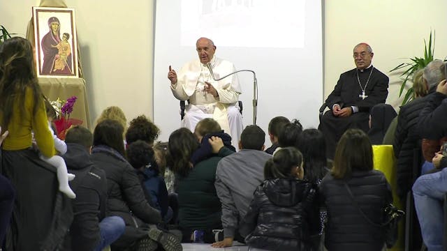 Pope's poignant visit to Caritas Center