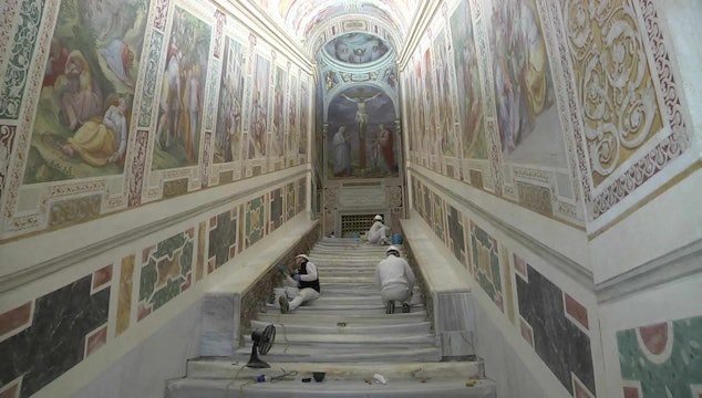 Scala Santa open for limited time with the original marble stairs Jesus walked