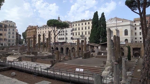 El lugar del asesinato de Julio César...