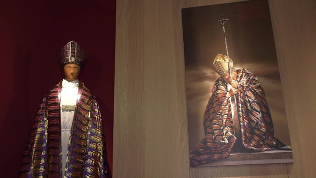 Copy of John Paul II's famous Jubilee vestment displayed in Rome