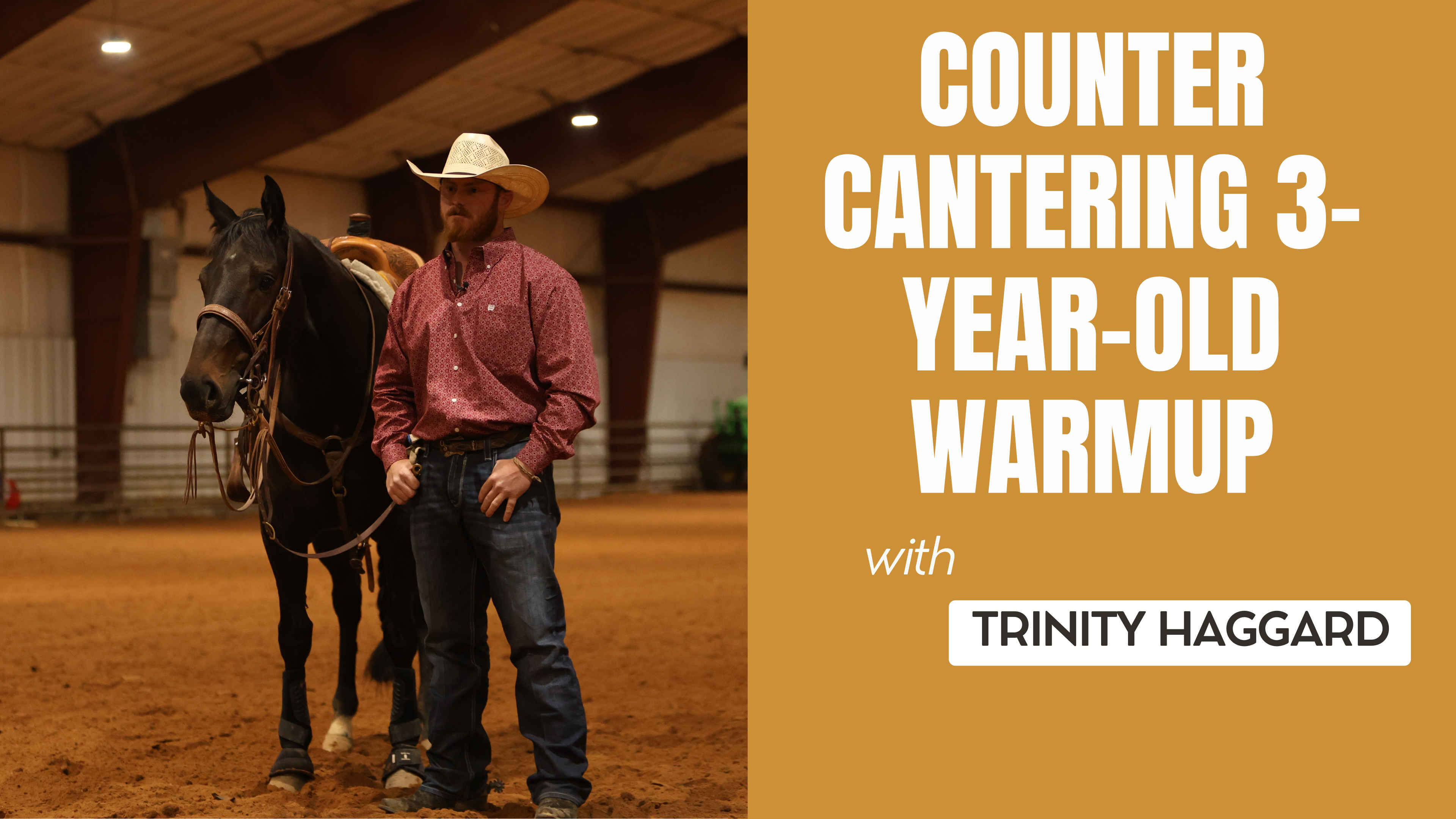 Counter Cantering 3-Year-Old Warmup with Trinity Haggard