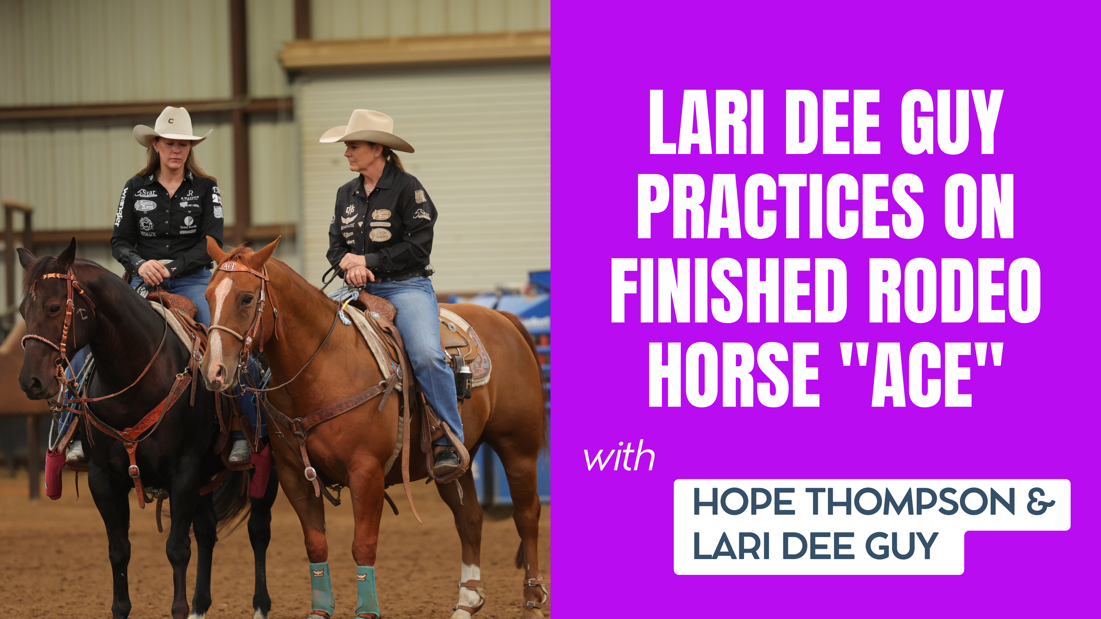 Lari Dee Guy Practices On Finished Rodeo Horse "Ace"