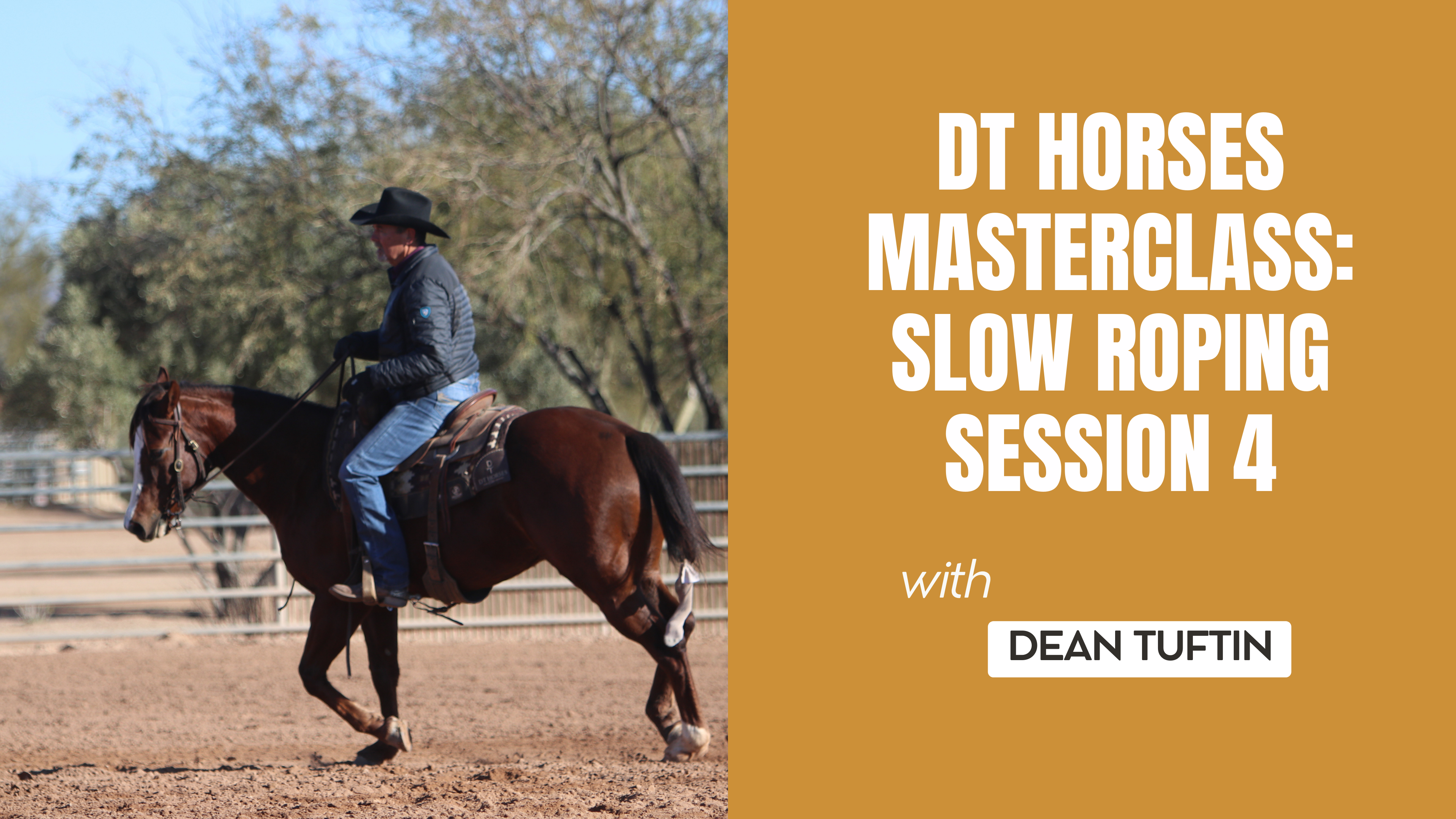 DT Horses Masterclass: Slow Roping Session 4