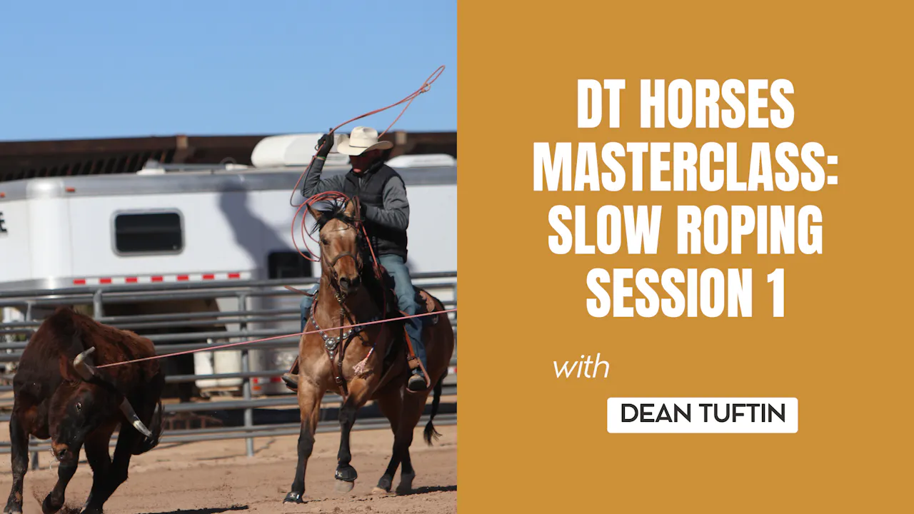 Poor Weather Fast Roping DT Horses Masterclass: Slow Roping Session 1 - Roping․com