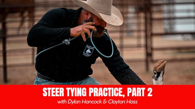 Steer Tying Practice with Clayton Has...
