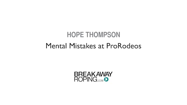 Mental Mistakes at ProRodeos