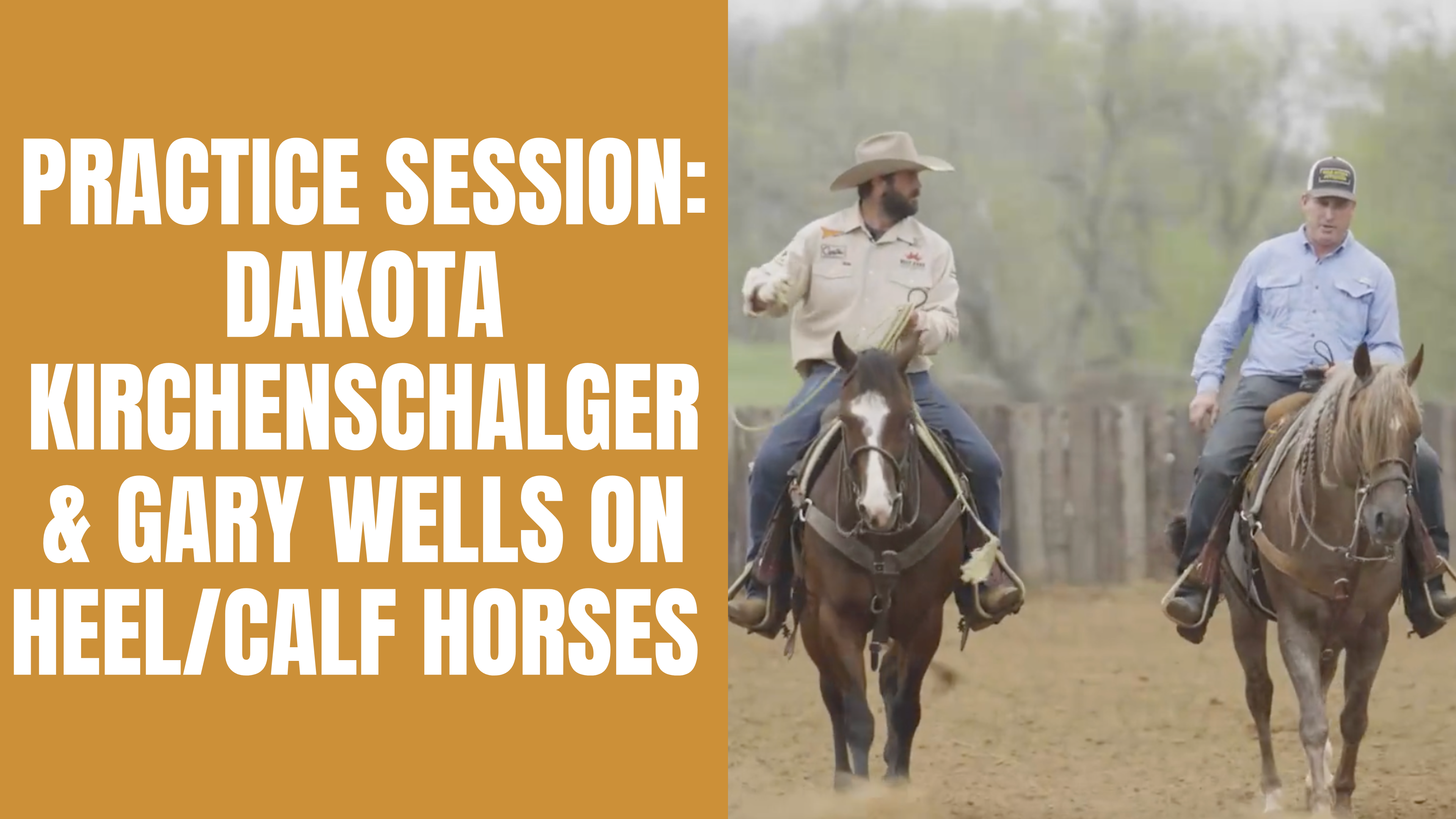 Practice Session: Dakota Kirchenschlager & Gary Wells on Heel/Calf Horses