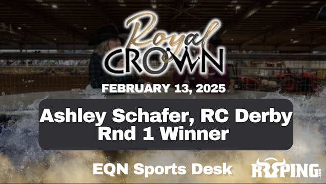 Ashley Schafer, RC Derby Rnd 1 Winner...