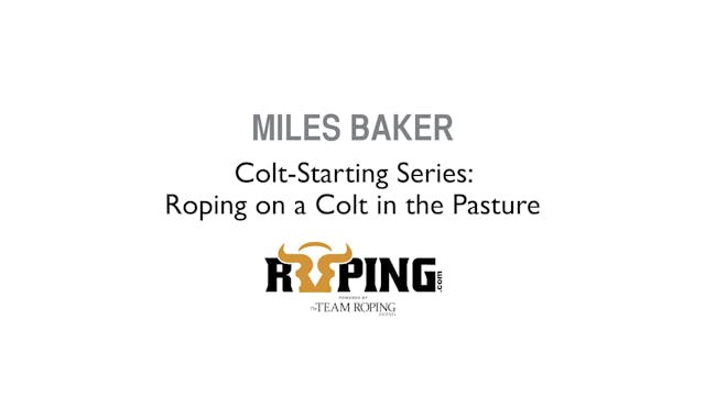 Colt-Starting Series: Roping on a Col...