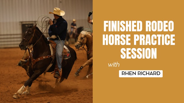 Finished Rodeo Horse Practice Session