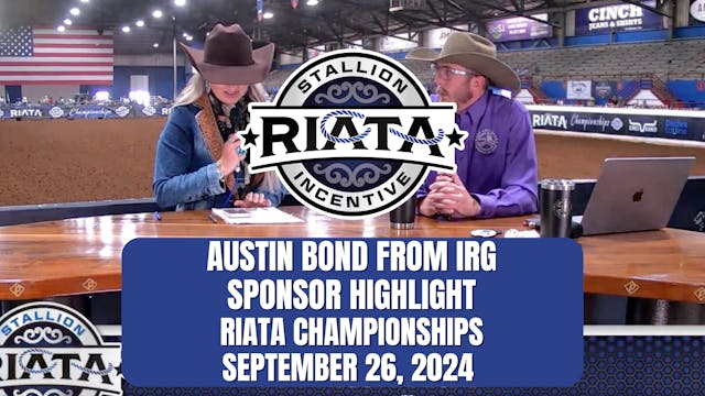 Austin Bond from IRG, Sponsorship Hig...