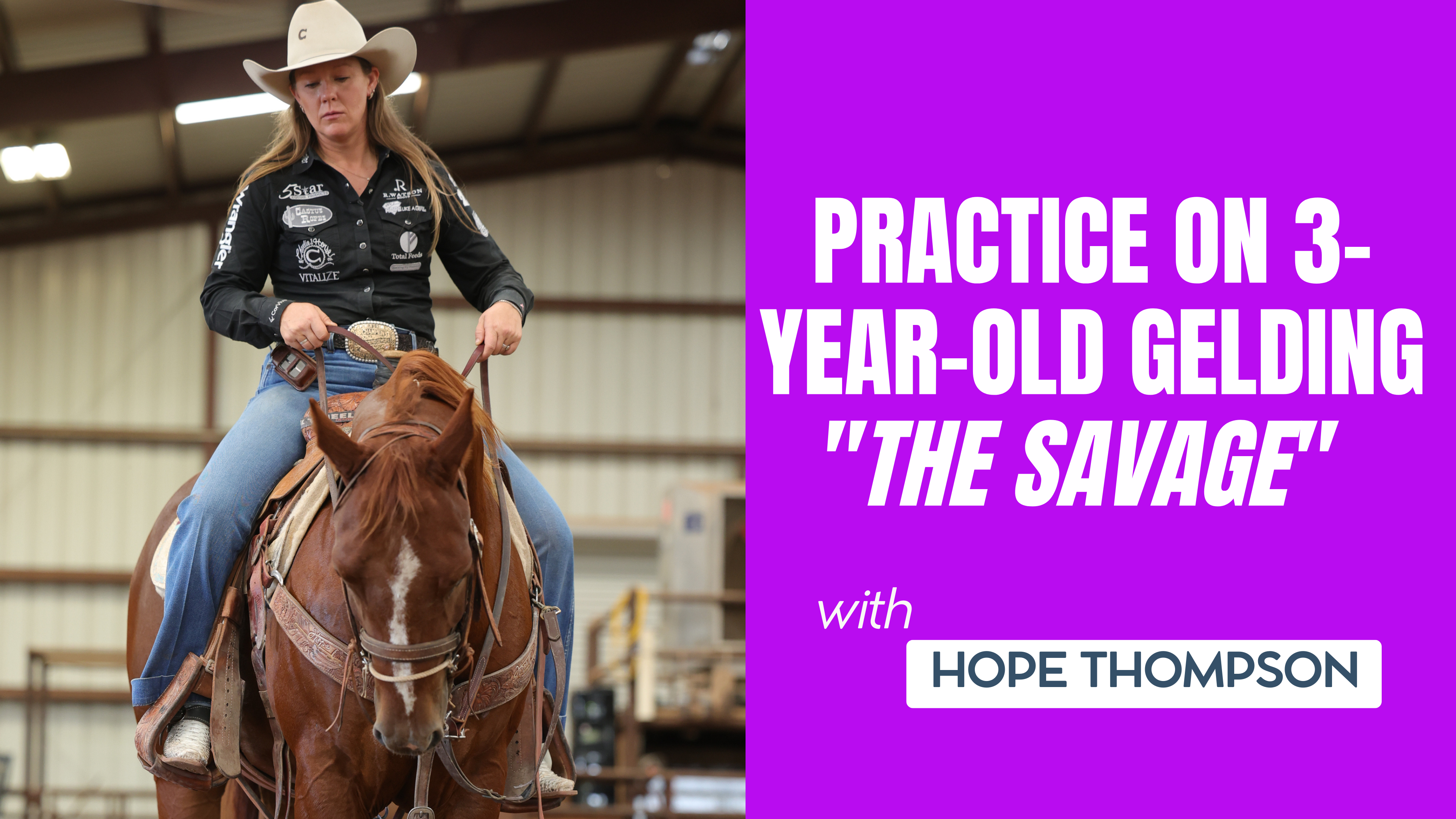 Practice on 3-Year-Old Gelding "The Savage" with Hope Thompson