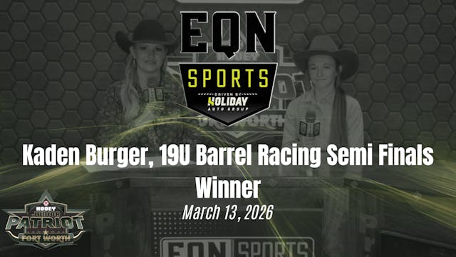 Kaden Burger, 19U BR SF Winner | EQN ...