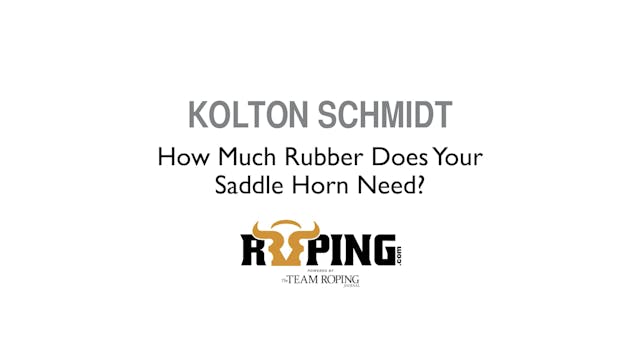 How Much Rubber Does Your Saddle Horn...