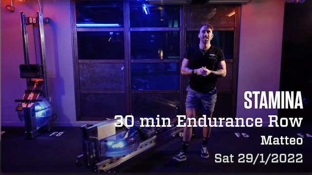 30 minute STAMINA Endurance Row with Matteo