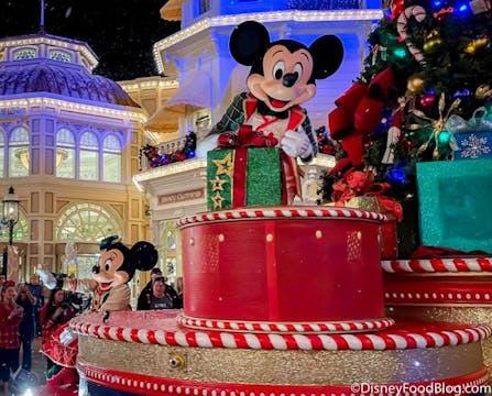 Christmas parade in Magic Kingdom