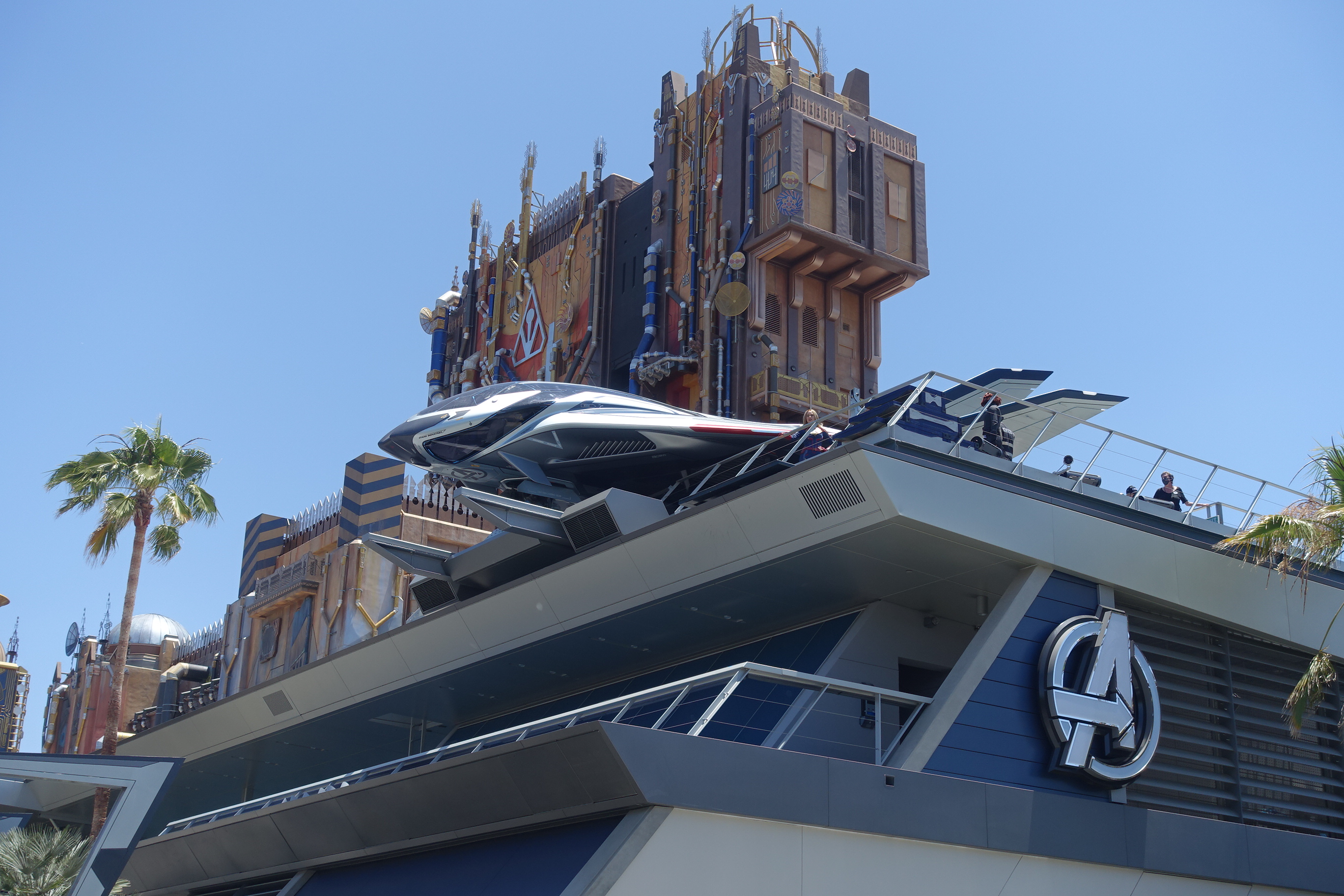 Walking into Avengers Campus