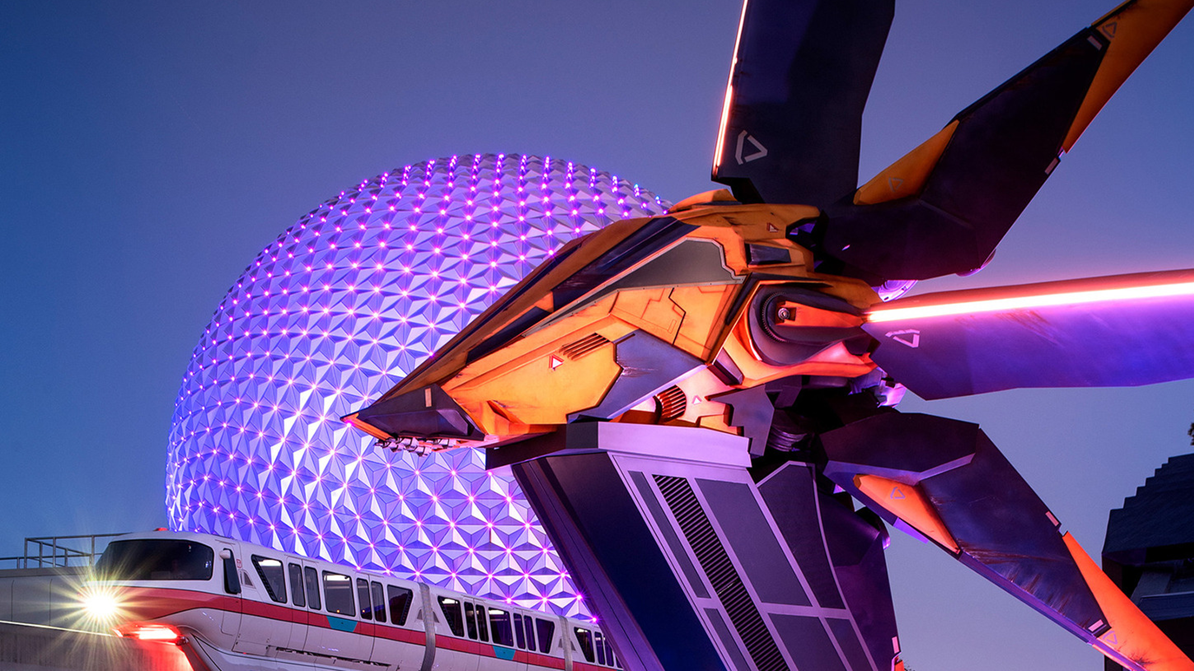 Cosmic Rewind and Quiet Monorail Ride