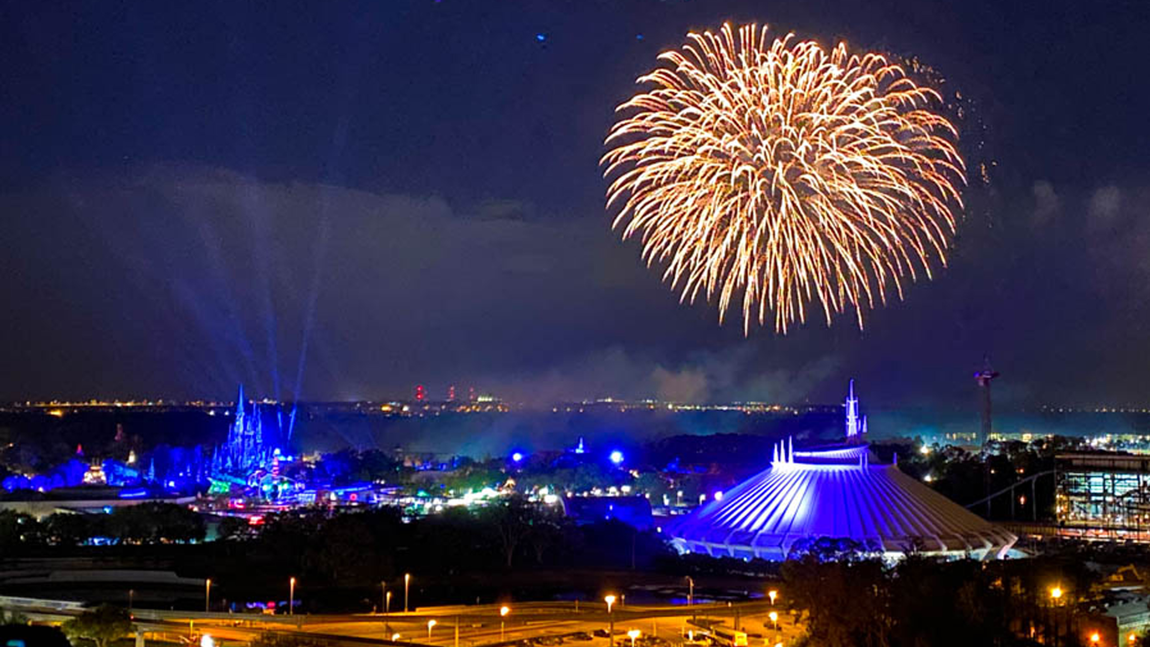 Fireworks from the Contemporary Resort