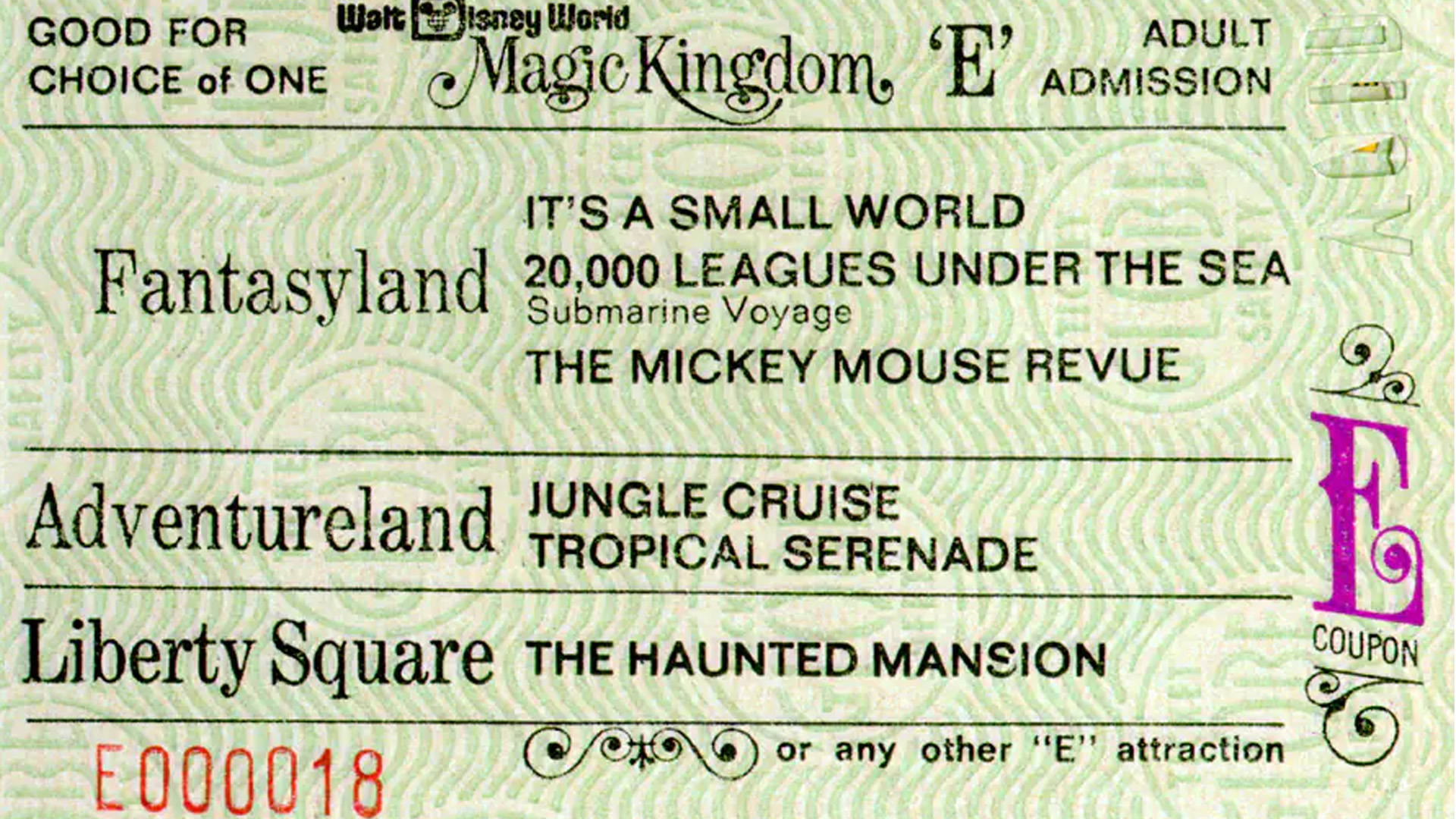 E-Ticket Attractions